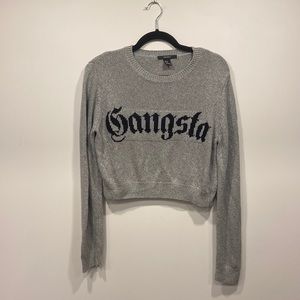 Gangsta cropped sweater